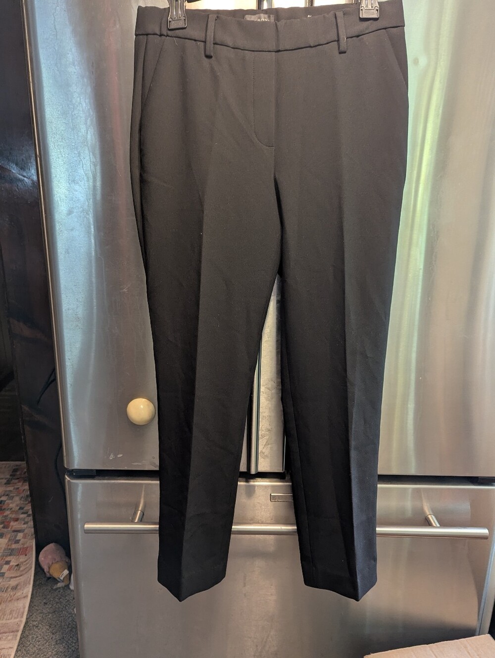 Women's Talbots Cambridge Pants Black Pullon Straight Leg Flat Front Sz 10
